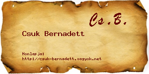 Csuk Bernadett névjegykártya