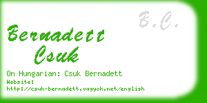 bernadett csuk business card